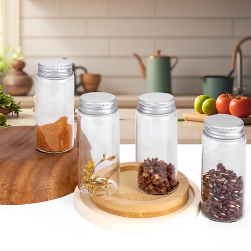 15-Pack Small Glass Jars with Lids for Kitchen Seasonings Storage